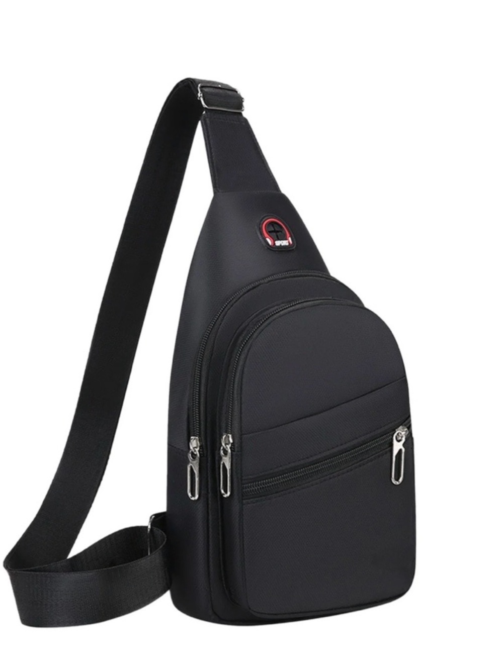 Men's Black Sling Crossbody Bag - Compact Everyday Carry